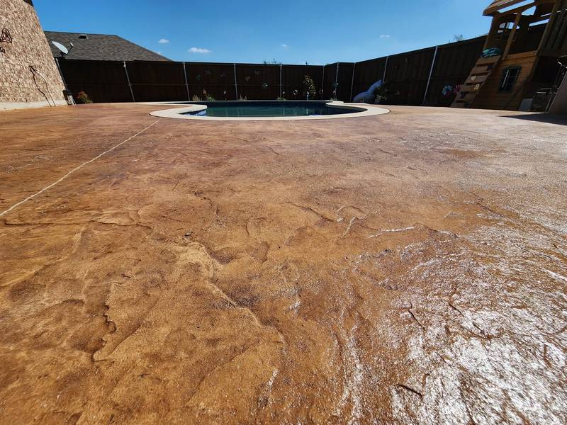 Flake epoxy floor coating in a Dallas-Fort Worth project