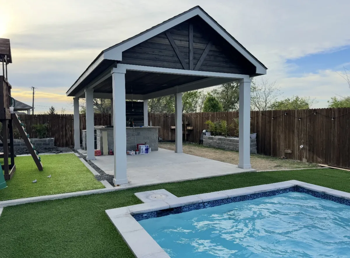 The patio project is coordinated as one build